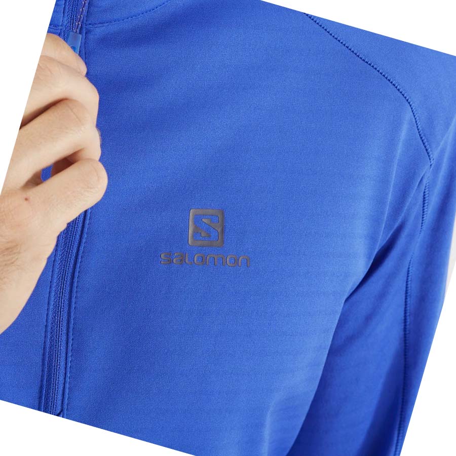 Salomon ESSENTIAL LIGHTWARM Erkek Kapüşonlu Sweatshirt Mavi | TR 3202WNB